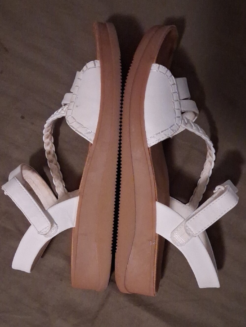 BareTraps White Braided Strap Slingback Sandals - Picture 4 of 4